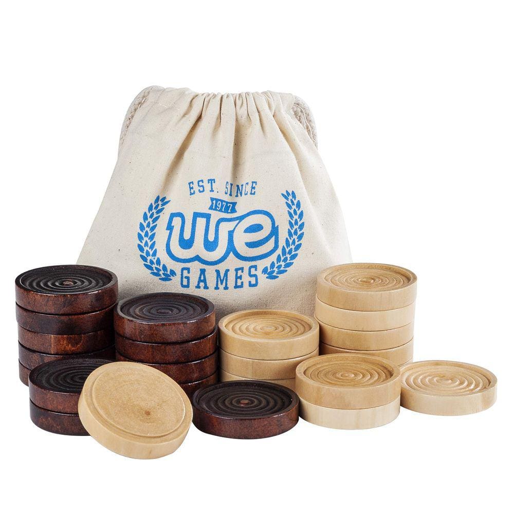Checker Pieces WE Games Checkers com bolsa de armazenamento, 24 unidades