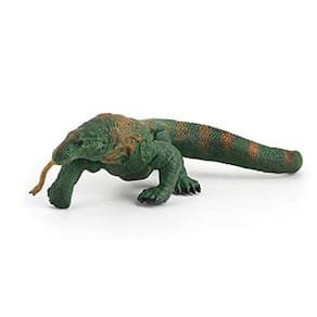 Simulação Realista Verde Komodo Dragão Animal Action Figures Estatueta Festa Suprimento Bolo Toppers Escola Projeto Sala de Aula Recompensa Brinquedos