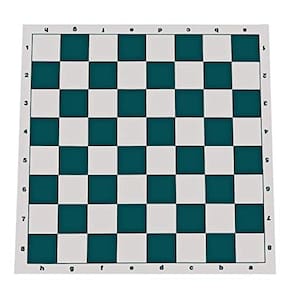 WE Games- Torneio Roll Up Vinil Tabuleiro de Xadrez- Verde e Branco