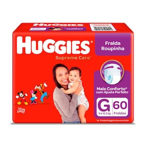 Fralda Roupinha Huggies Supreme Care Tamanho G 60 Fraldas Descartáveis