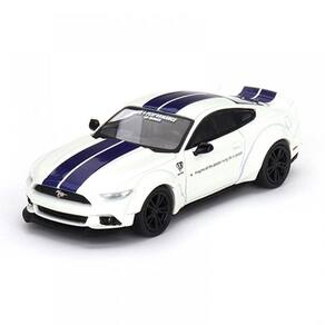 Miniatura Mini Gt Ford Mustang Gt Lb-Works 1/64 Branco/Azul