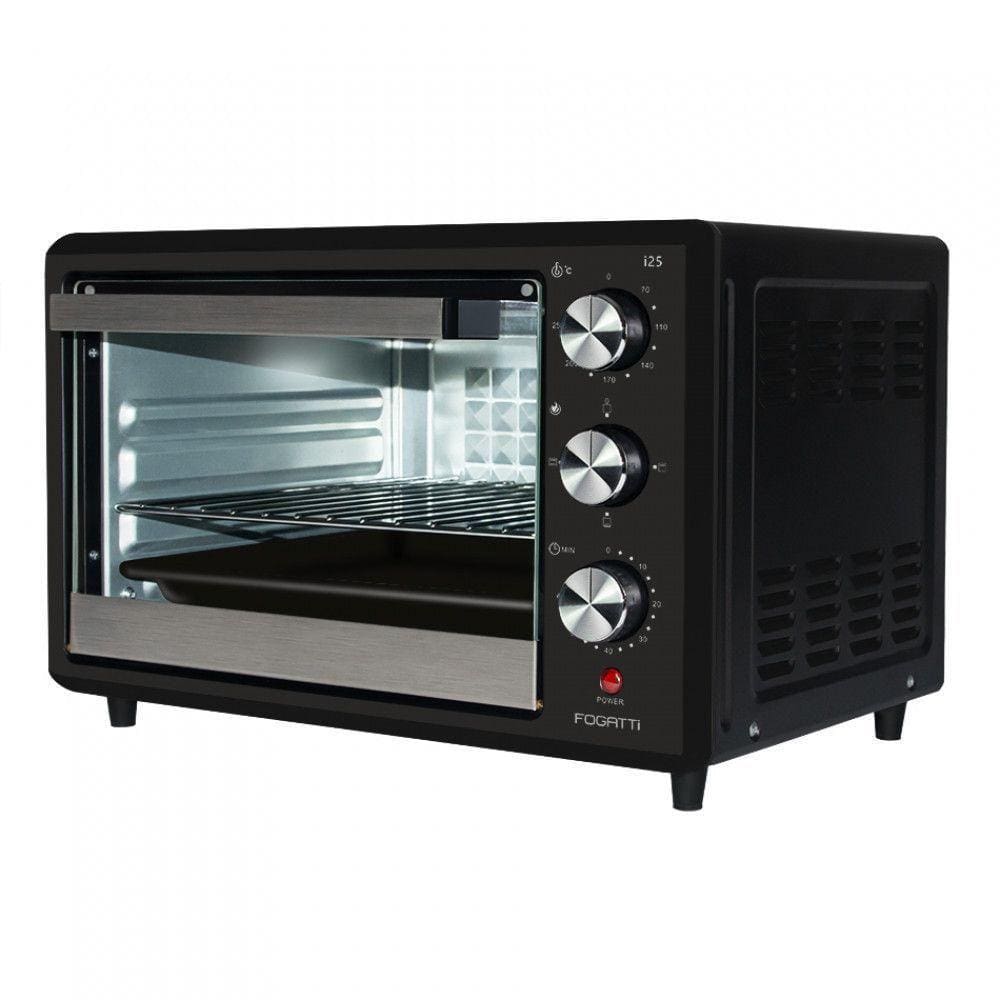 Forno Elétrico De Bancada 25 Litros Fogatti Black I25 Preto 110v