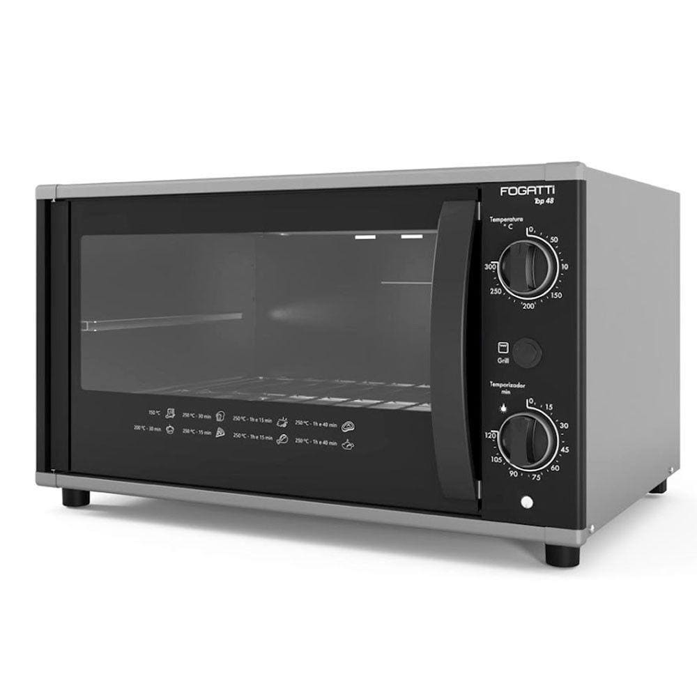 Forno Elétrico Bancada Top 48 Inox 48 Litros Fogatti Black 220v
