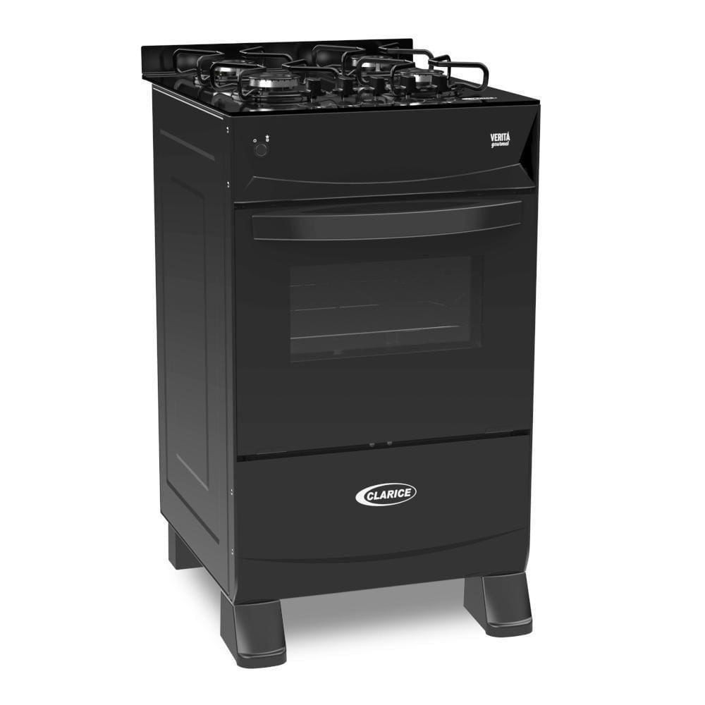 Fogão 4 Bocas Clarice Verita Gourmet Preto Bivolt