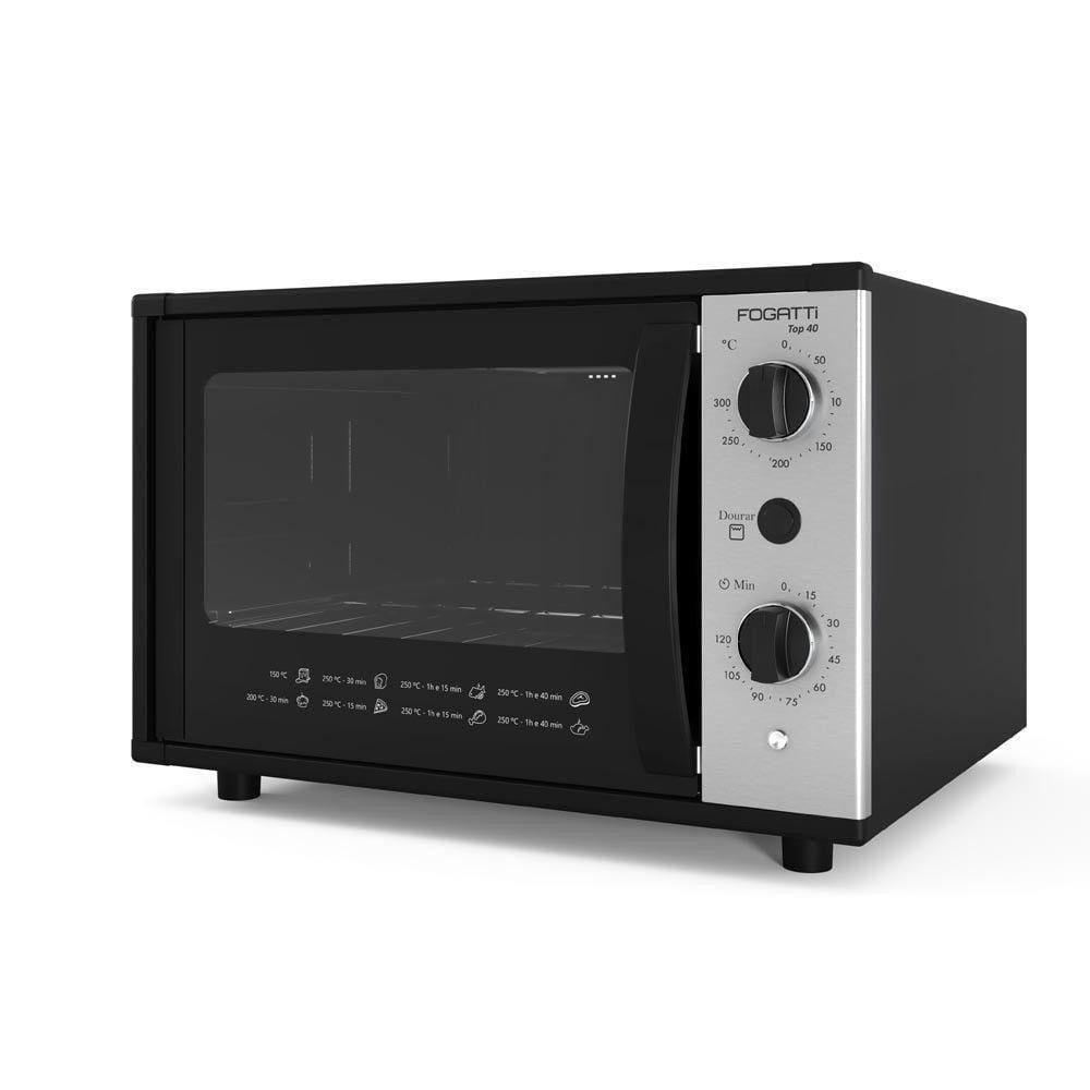 Forno Elétrico Bancada Top 40 Inox 40 Litros Fogatti Black 110v