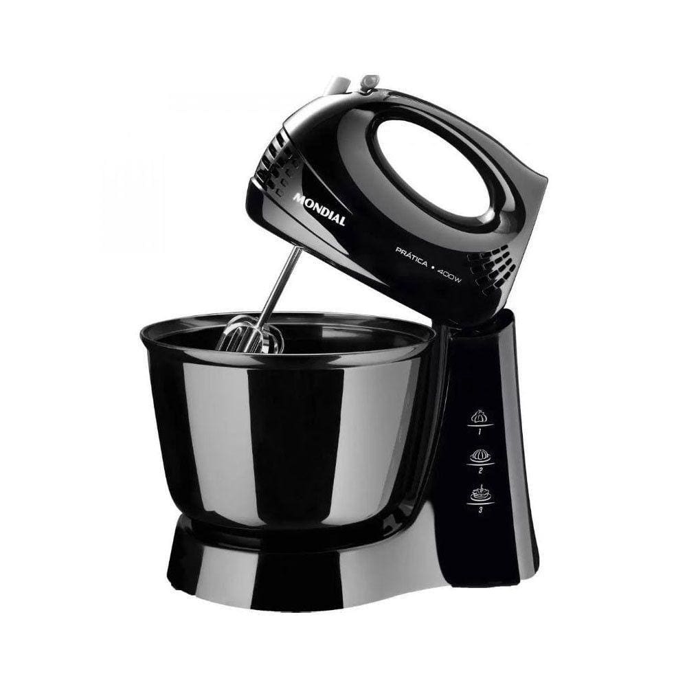 Batedeira Mondial 3 Velocidades 400w B-44 Preto 220V