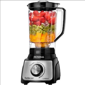 Liquidificador Mondial Turbo 3l 12vel 1100w C/ Filtro L-1100 - 5877-01 Preto/inox 110 Volts