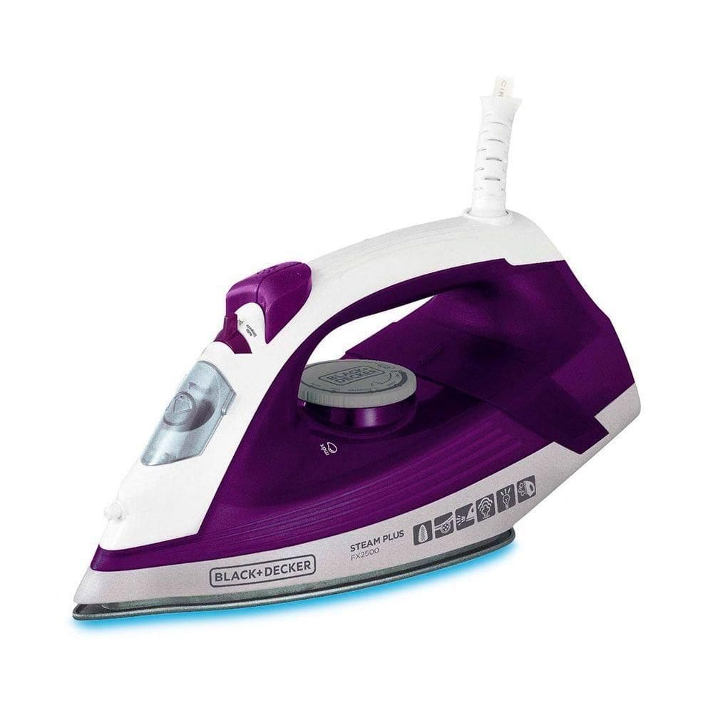 Ferro FX2500 Passa a Seco e a Vapor 200ML de Água Black Decker branco 110V