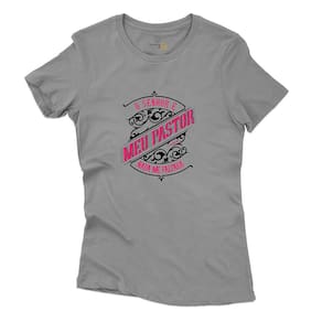Camiseta O Senhor é Meu Pastor e Nada Me Faltará Feminina de Algodao Otimo Caimento