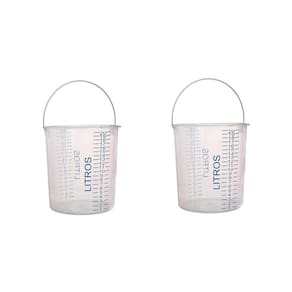 Kit 2 Baldes Graduados 20 Litros Transparente