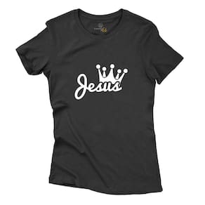 Camiseta Feminina Algodao Jesus Jerusalem Igreja Evangelico Abençoado Por Jesus Leve