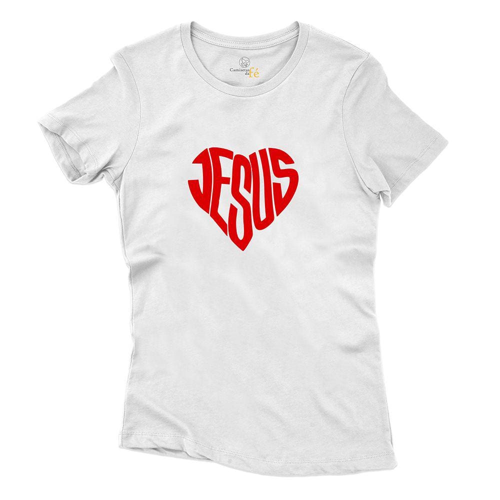 Camiseta Camisa Feminina Algodao Jesus Coraçao Pastoral Catolica Rezar Cristã