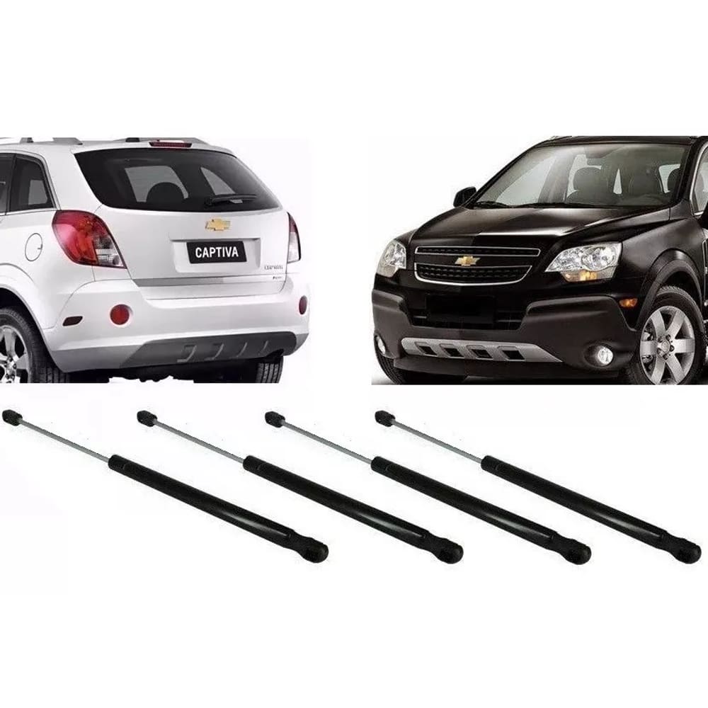 Kit Par Amortecedor Tampa Traseira Malas E Par Do Capô Captiva