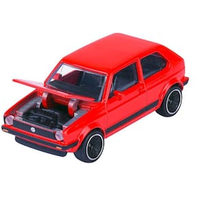 Miniatura Majorette Premium Cars VW Volkswagen Golf MK1 c/ Card1/64 Metal Vermelho