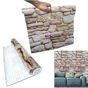 Papel Parede Kit Com 10 Unid Adesivo Vinil Canjiquinha Pedra