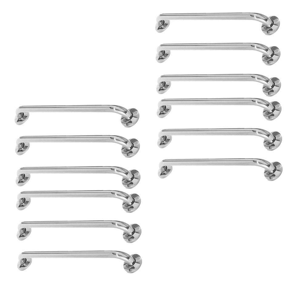 Alça De Apoio Inox 40cm Barra Idoso Kit 12 Unidades Deficiente Cadeirante Banheiro Segurança Resistente Acessibilidade