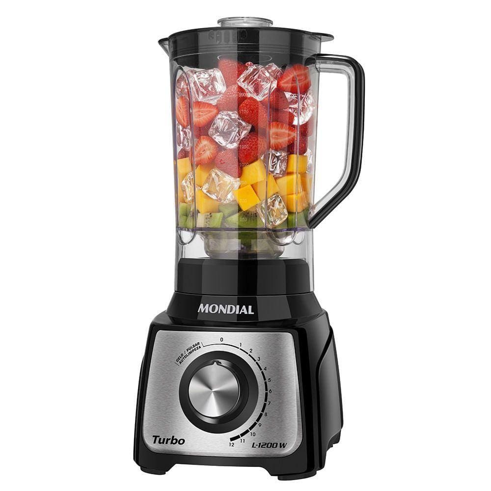 Liquidificador Mondial Turbo Black L-1200 Bi 220v preto
