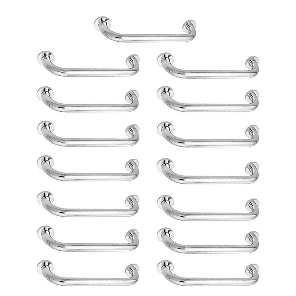 Alça De Apoio Inox Kit 15 Unidades Barra 30cm Deficiente Idoso