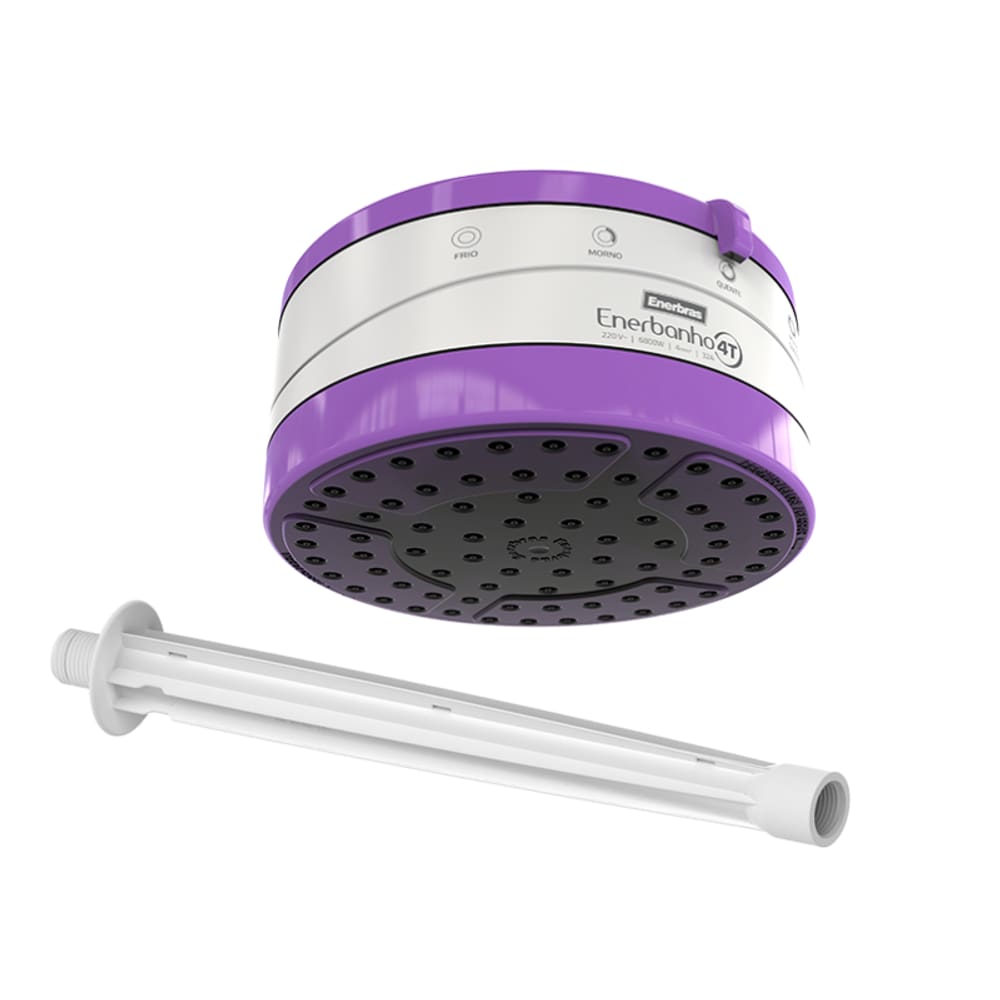 Kit Enerbanho 4T 5500W 127V Violeta Braco Branco