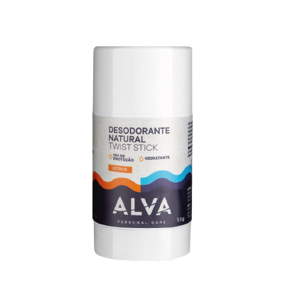 Kit 2X: Desodorante Twist Stick Citrus Alva 55g