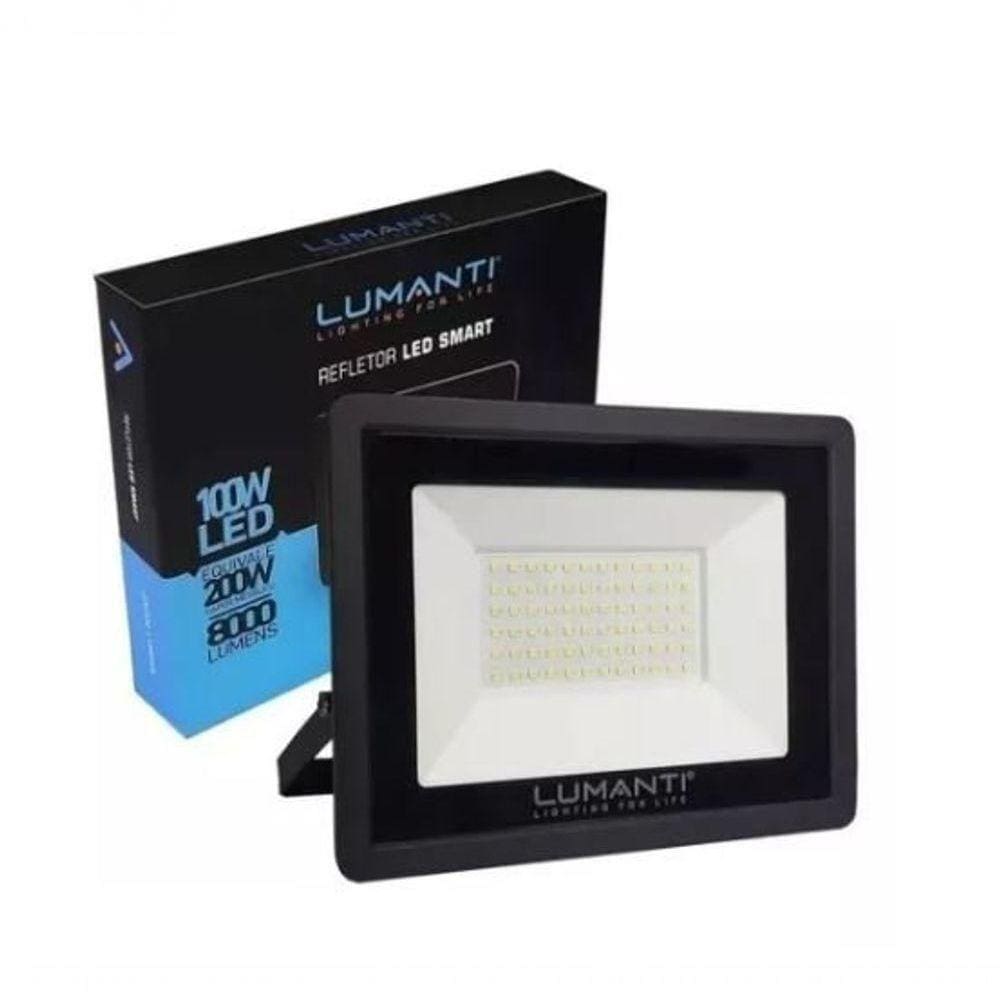 Refletor Led Smart 5500 K - 100w - 205x160x32- Lumanti