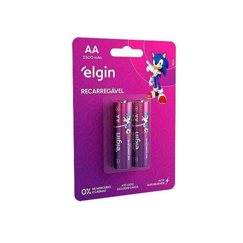 Pilha Recarregável Aa Elgin 2700mah Cartela Com 02 Unidades [f108]