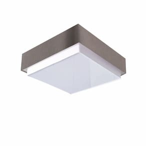 Plafon Quadrado Vivare Md-3092 Cúpula Em Tecido 60x60cm Cinza-escuro Bivolt