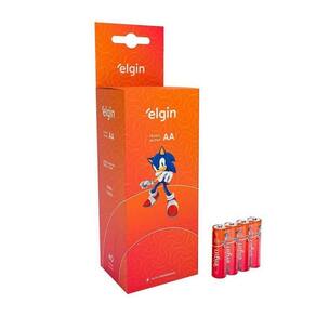 Pilha Zinco Aa Tubo C-40un Elgin R06p - Pç - 40