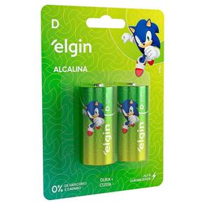 Pilha Alcalina Tipo D Elgin - Cartela Com 02 Unidades - Pç - 2