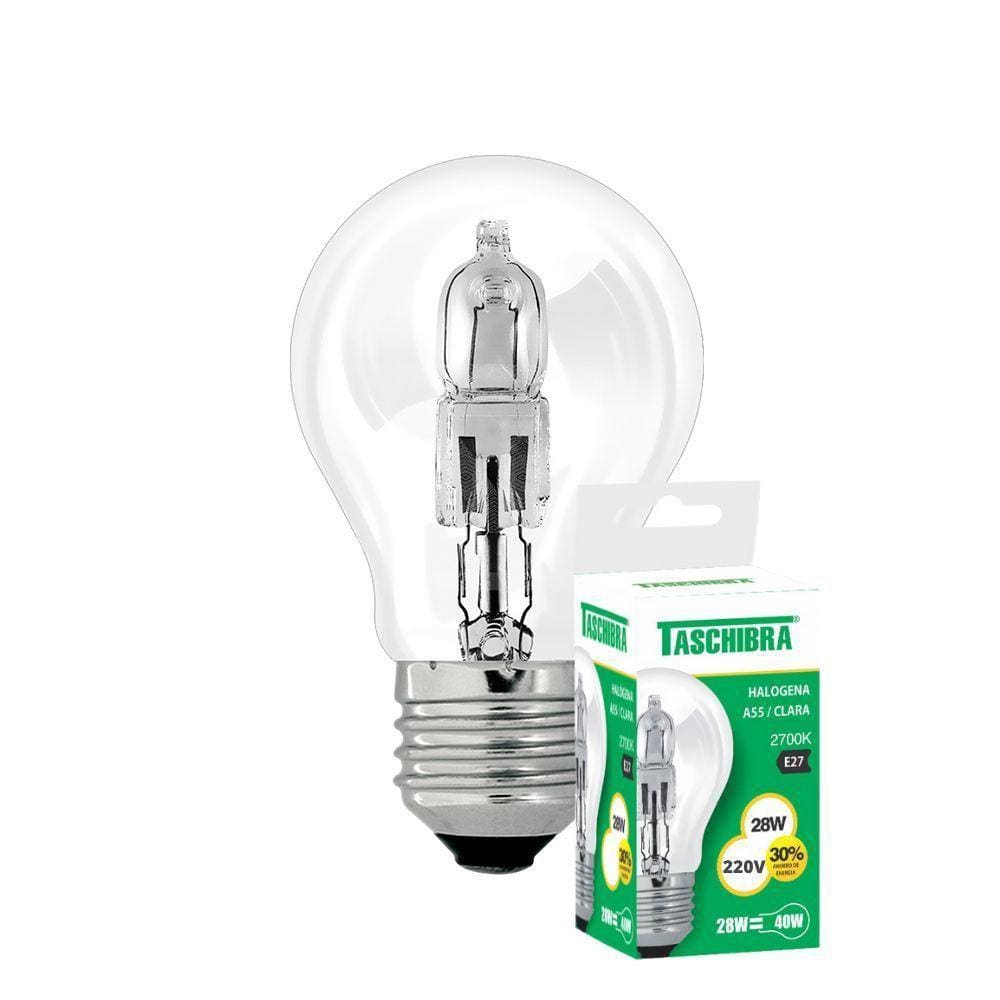 Lâmpada Halógena Taschibra A55 28w E27 2700k 220v