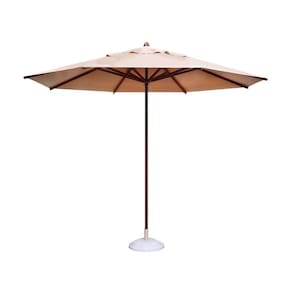 Ombrelone Guarda Sol Piscina Casa Praia Base Branco 300Cm