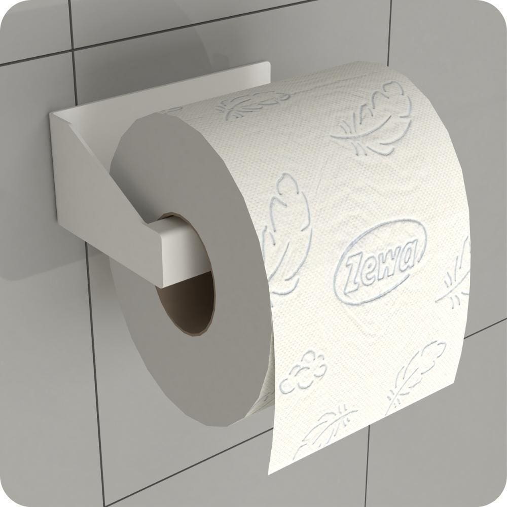 Porta Papel Higiênico Adesivo Colar Na Parede Branco Df