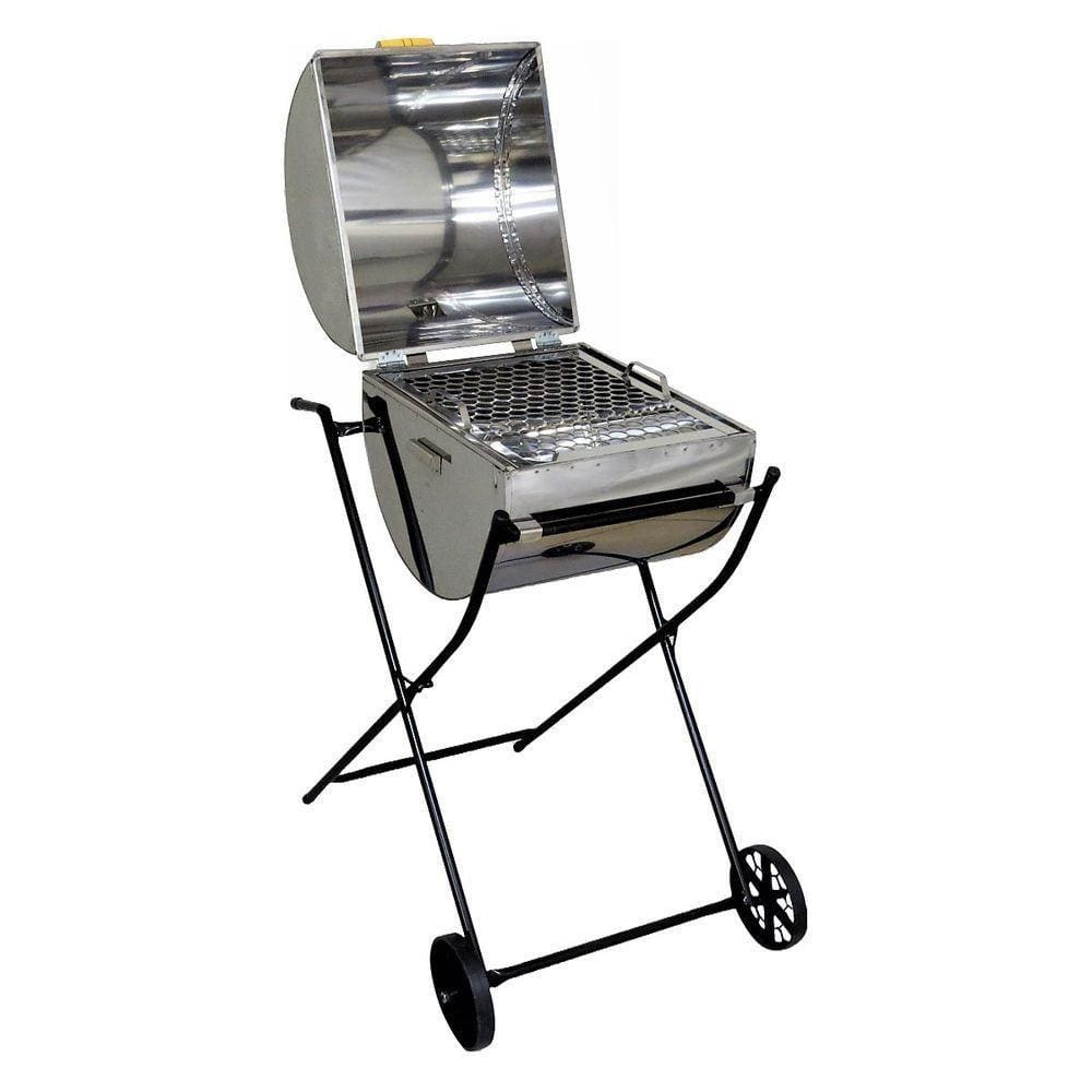 Churrasqueira Garden Grill Inox Grelha E Carrinho 94X40X35Cm