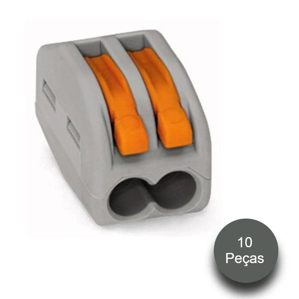 Emenda Eletrica Conector Tipo Borne 10 Pcs Duplo Pct2