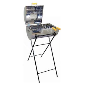 Churrasqueira Master Grill Mista Inox 2 Espetos 98X46X30Cm