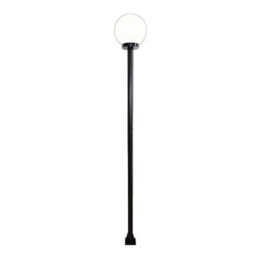 Poste E Luminária Colonial Globo P De Jardim Preto 150cm
