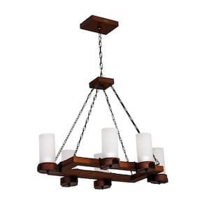 Lustre Country Envelhecido 6 Lâmpadas 1206E
