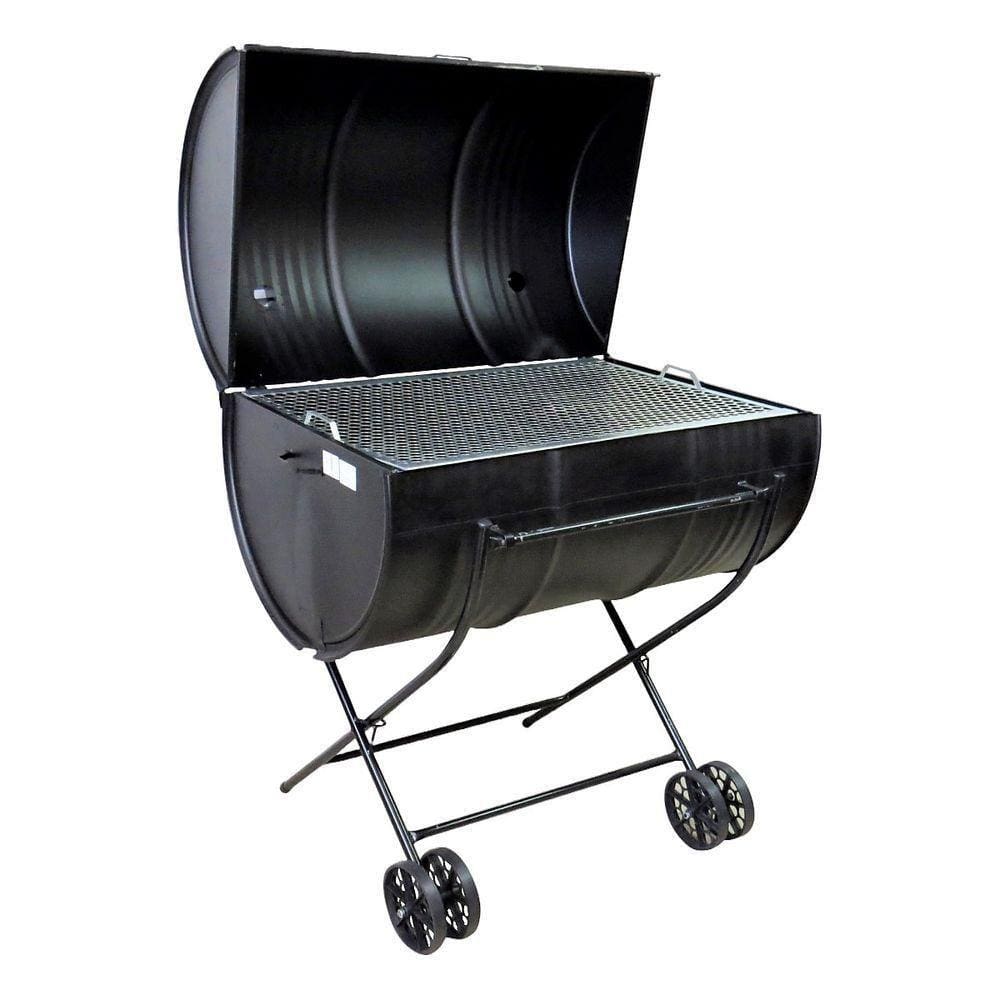Churrasqueira Brasão Tambor 200L Grelha Carrinho 100X80X55Cm