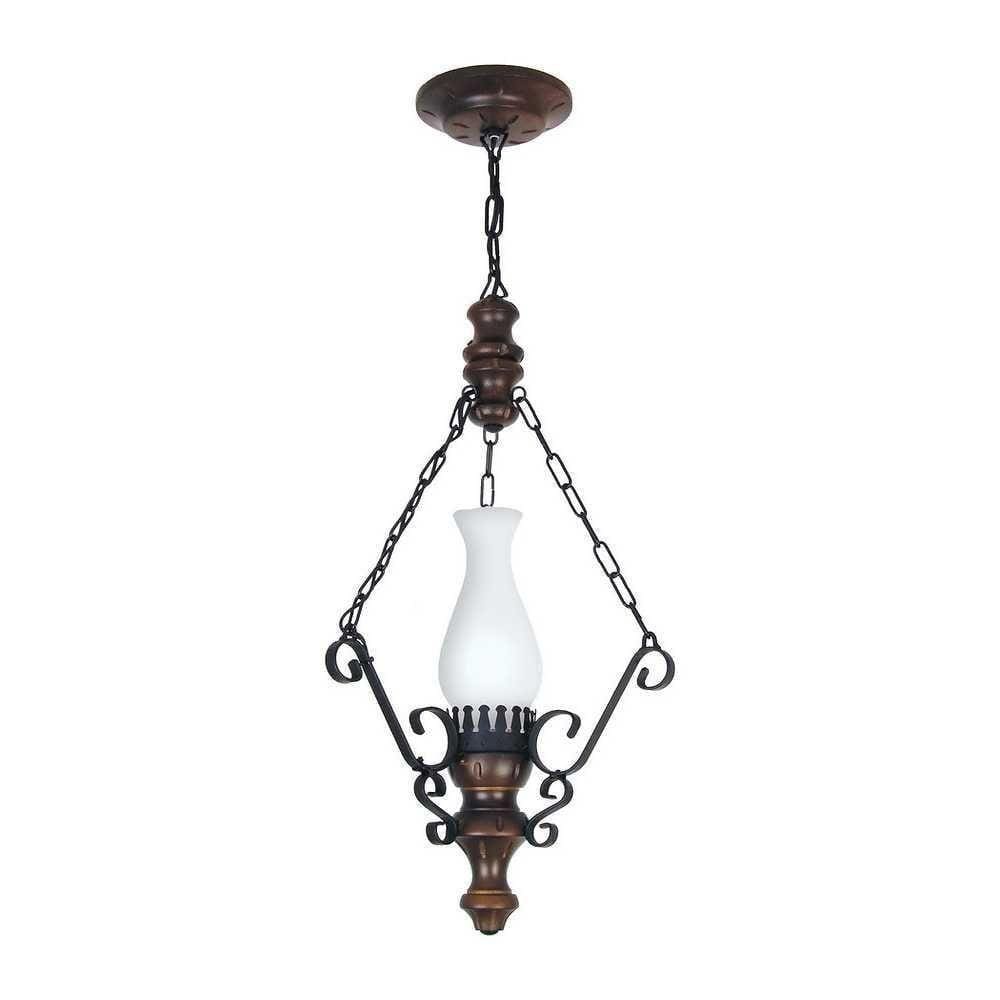 Lustre Rústico Envelhecido 1 Lâmpada 801E