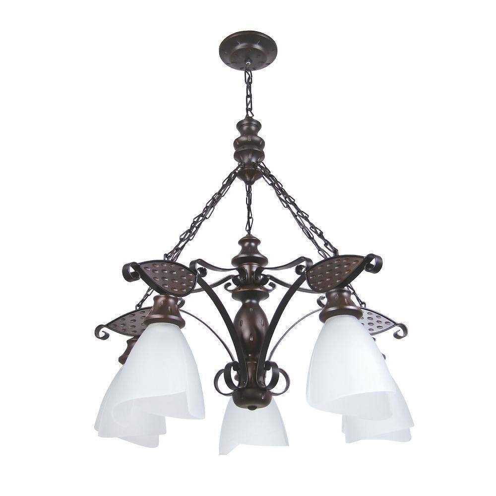 Lustre Rústico Envelhecido 5 Lâmpadas 505E