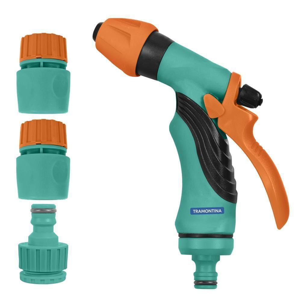 Conjunto Para Irrigação Engates Rápidos E Hidropistola 4 Peças