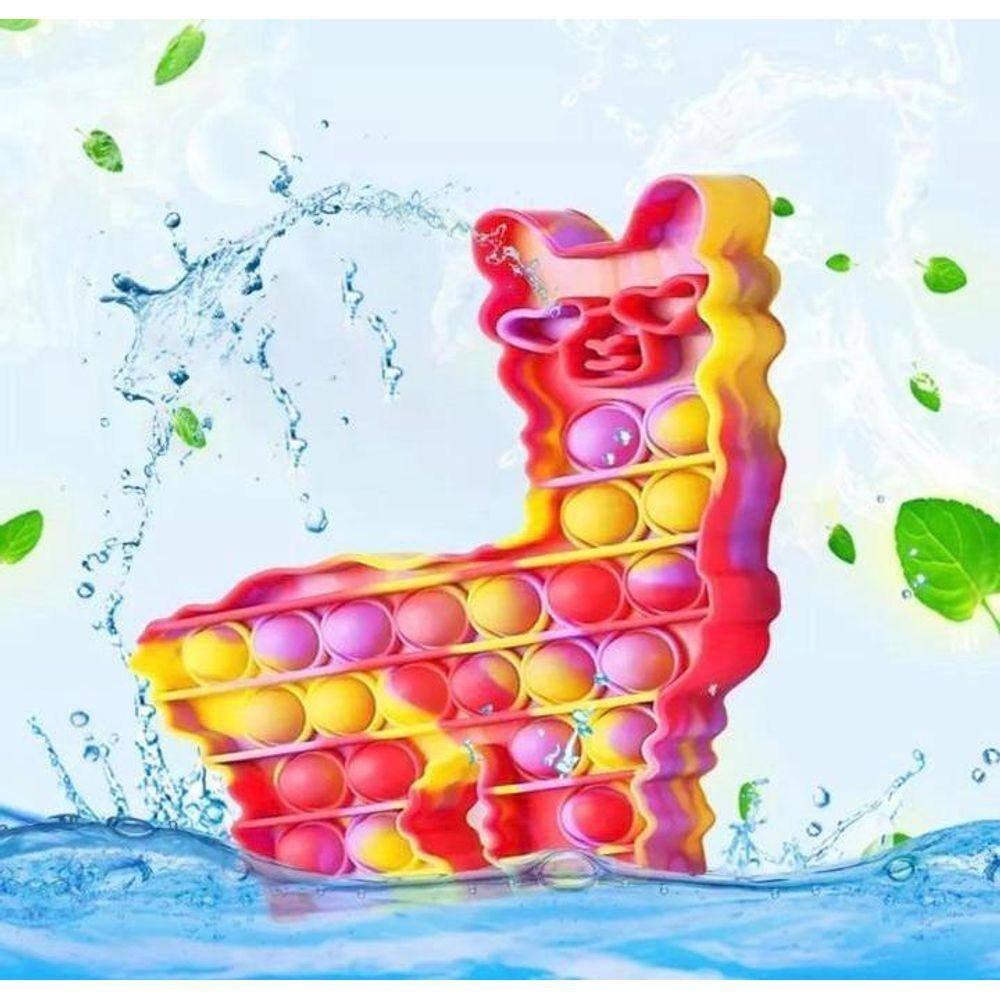 Pop It Fidget Toy Pop Bubble Lhama Colors Bolhas Brinquedo