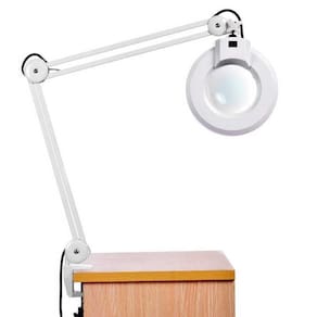 Lupa Estetica Luminária Led De Mesa Articulável Giratório Vidro óptico 220v (bsl-lupa-2)