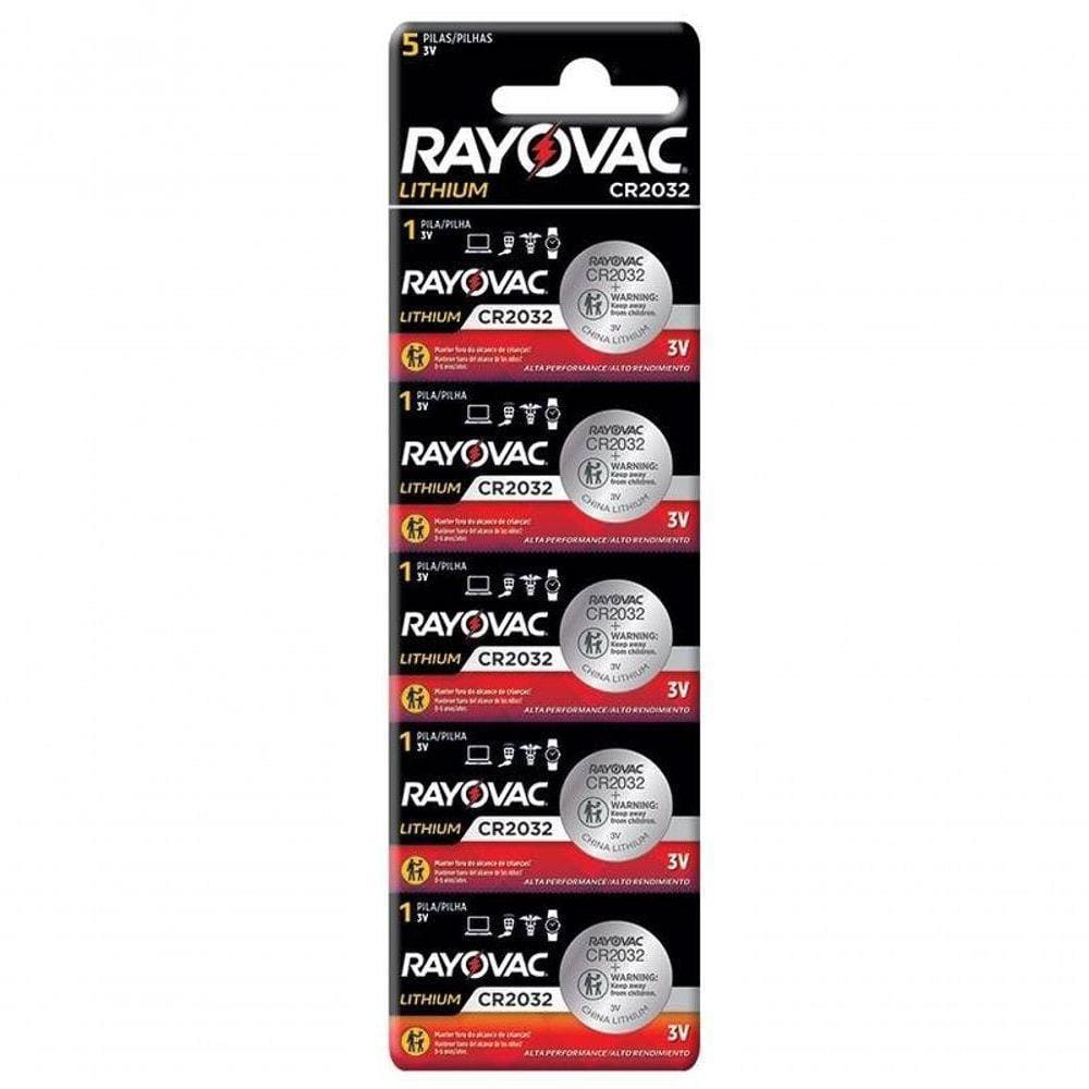 Pilha Elet Cr2032 Rayovac Multiblister C-5 Unid. - Pç - 5