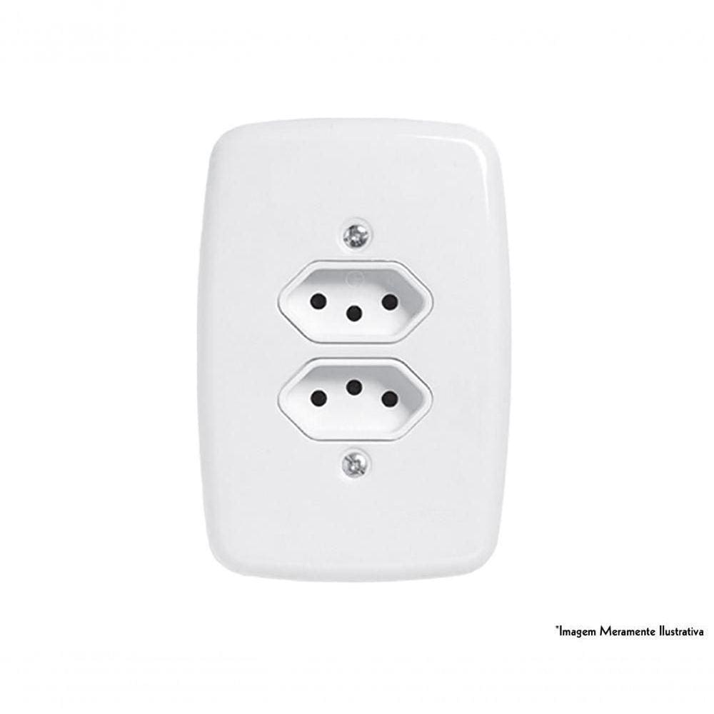 Tomada Dupla Ideale Br 2pt+t C/pl 10a 250v 3213 C/12pcs