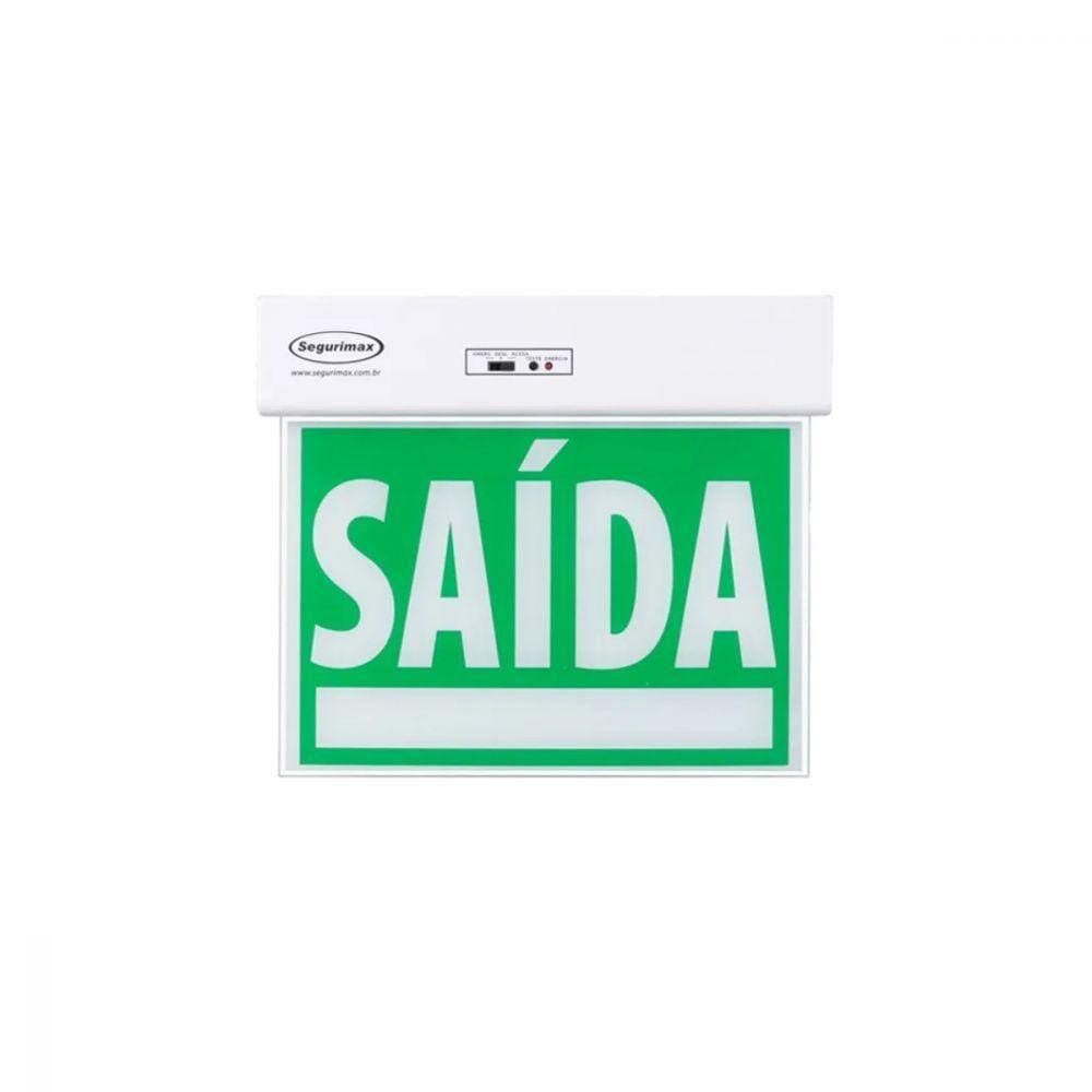 Sinalização De Saída Dupla Face Verde Emergência C/Adesivo