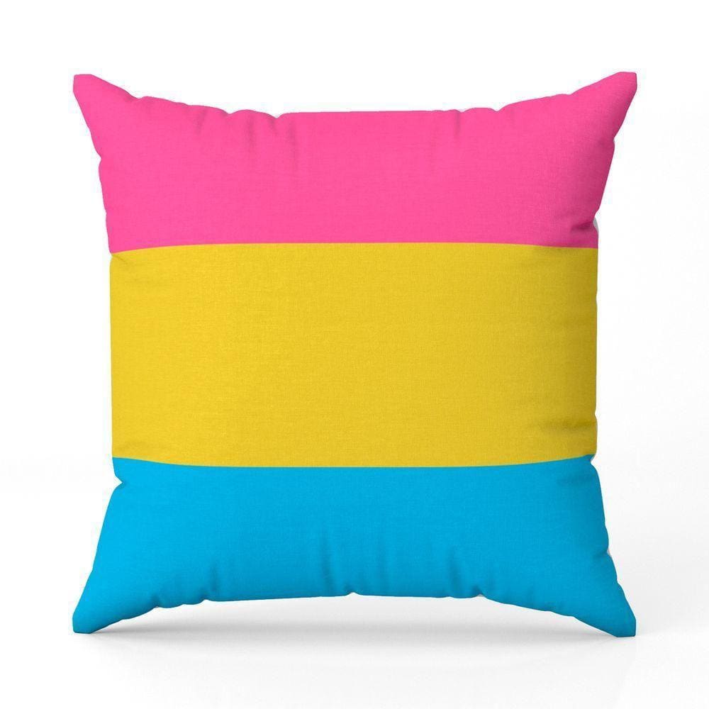Almofada Avulsa Cheia Estampada Bandeiras Lgbt Cores 45cm X 45cm Com Refil Cor Pansexual