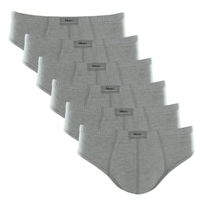 Kit 6 Cuecas Slip Algodão Lisa Mash 074.58