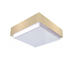Plafon Quadrado Vivare Md-3092 Cúpula Em Tecido 60x60cm Algodão-crú Bivolt