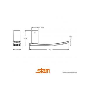 Fechadura Espelhada Escovada Antique - Stam Tetra 1800/21